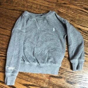 Toddler grey polo sweatshirt
